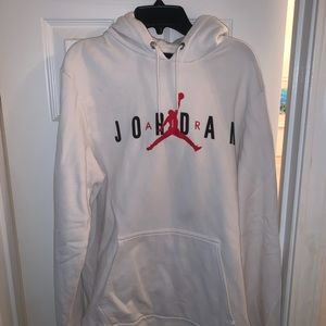 White Jordan sweatshirt. Barely worn. Size L.